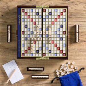 The Tile Securing Travel Scrabble Set