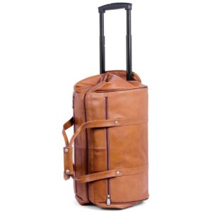 The Rolling Widemouth Leather Weekend Bag