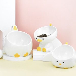 Cute Ceramic Cat Food Bowl