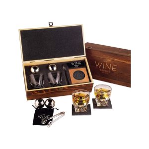 Luxurious Whiskey Stones & Glasses Gift Set