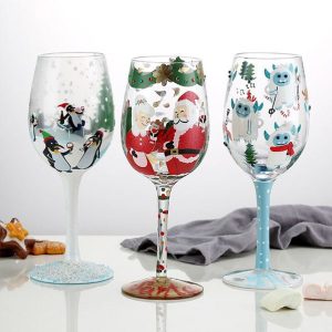 Vibrant Celebratory Wine Glasses
