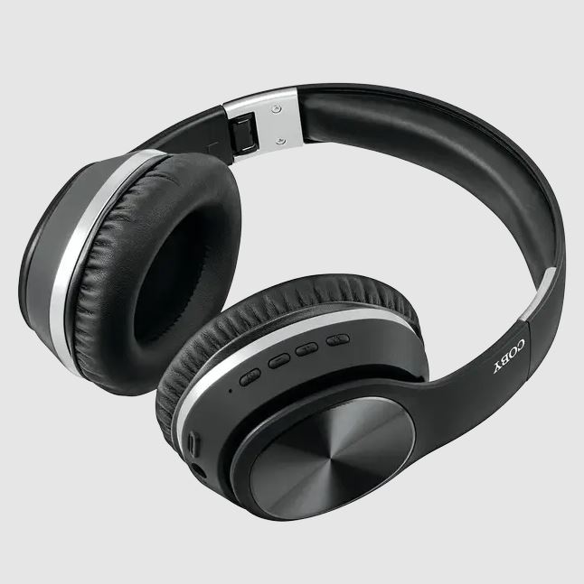Coby Wireless Noise Cancelling Stereo Headphones Black
