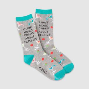 I Have Mixed Drinks About Feelings Socks