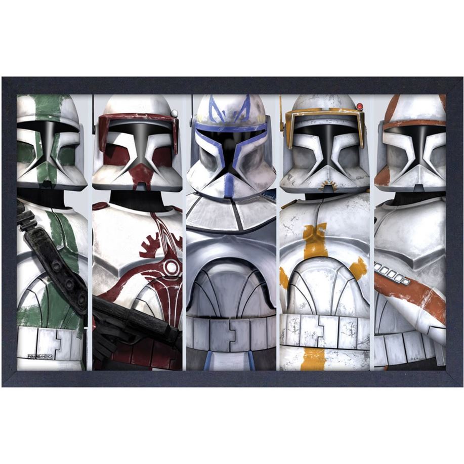 Star Wars The Clone Wars Troopers Group Framed Art Print