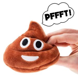 Farting Poop Emoji Plush Dog Toy