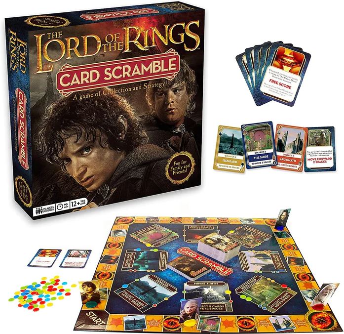 Lord Of The Rings Card Scramble Board Game