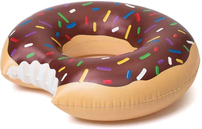 Chocolate Donut 4 Foot Inflatable Pool Float