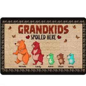 Grandkids Spoiled Here Personalized Doormat