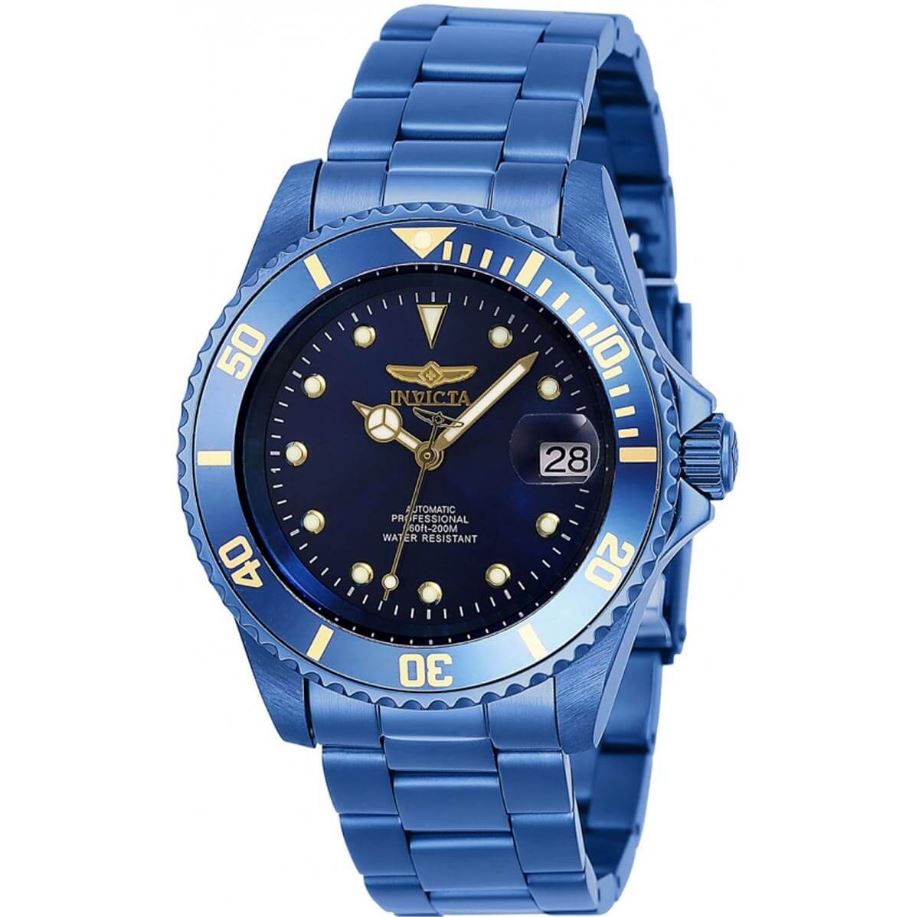 Invicta Men's Automatic Watch - Pro Diver Blue Stainless Steel
