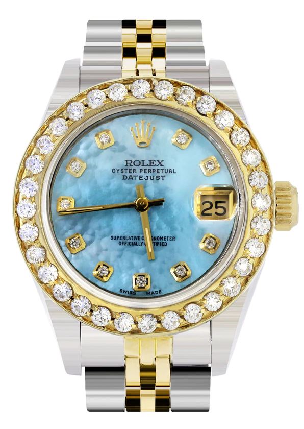 Womens Diamond Gold Rolex Watch