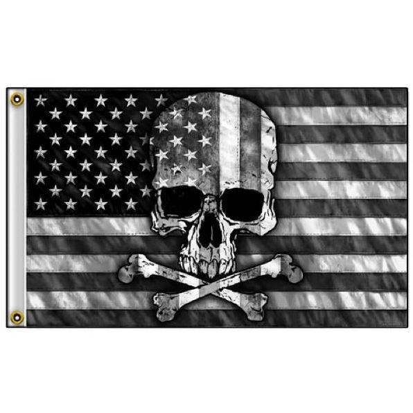 Skull & Bones American Flag